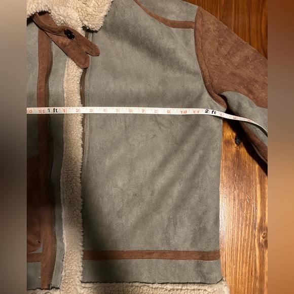 Men’s Suede & Faux Fur Coat - Picture 8 of 9